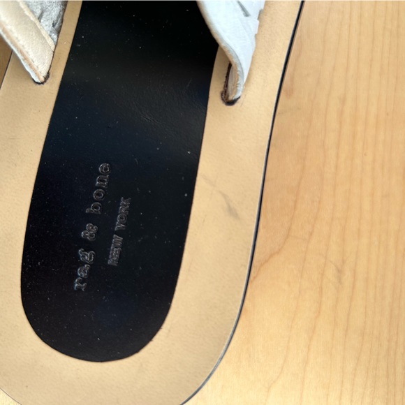 NEW Rag & Bone Ava Ivory Woven Leather Sandals Size 6 - Picture 6 of 9